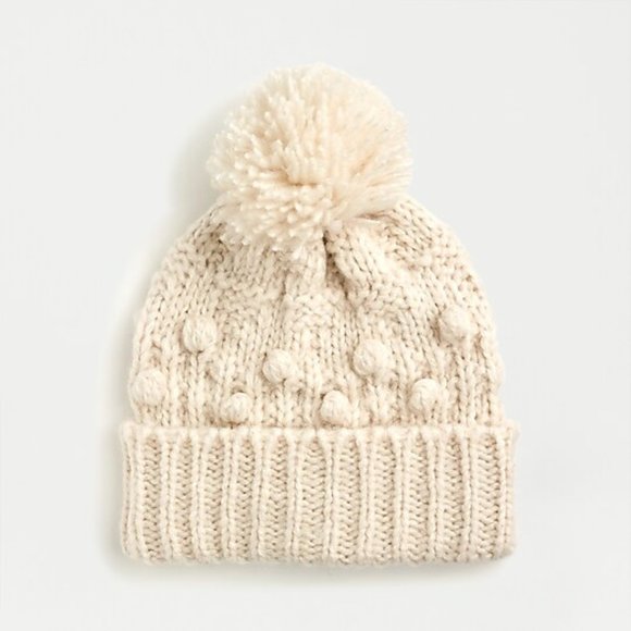J. Crew Accessories - NWT J.Crew Chunky knit bobble beanie